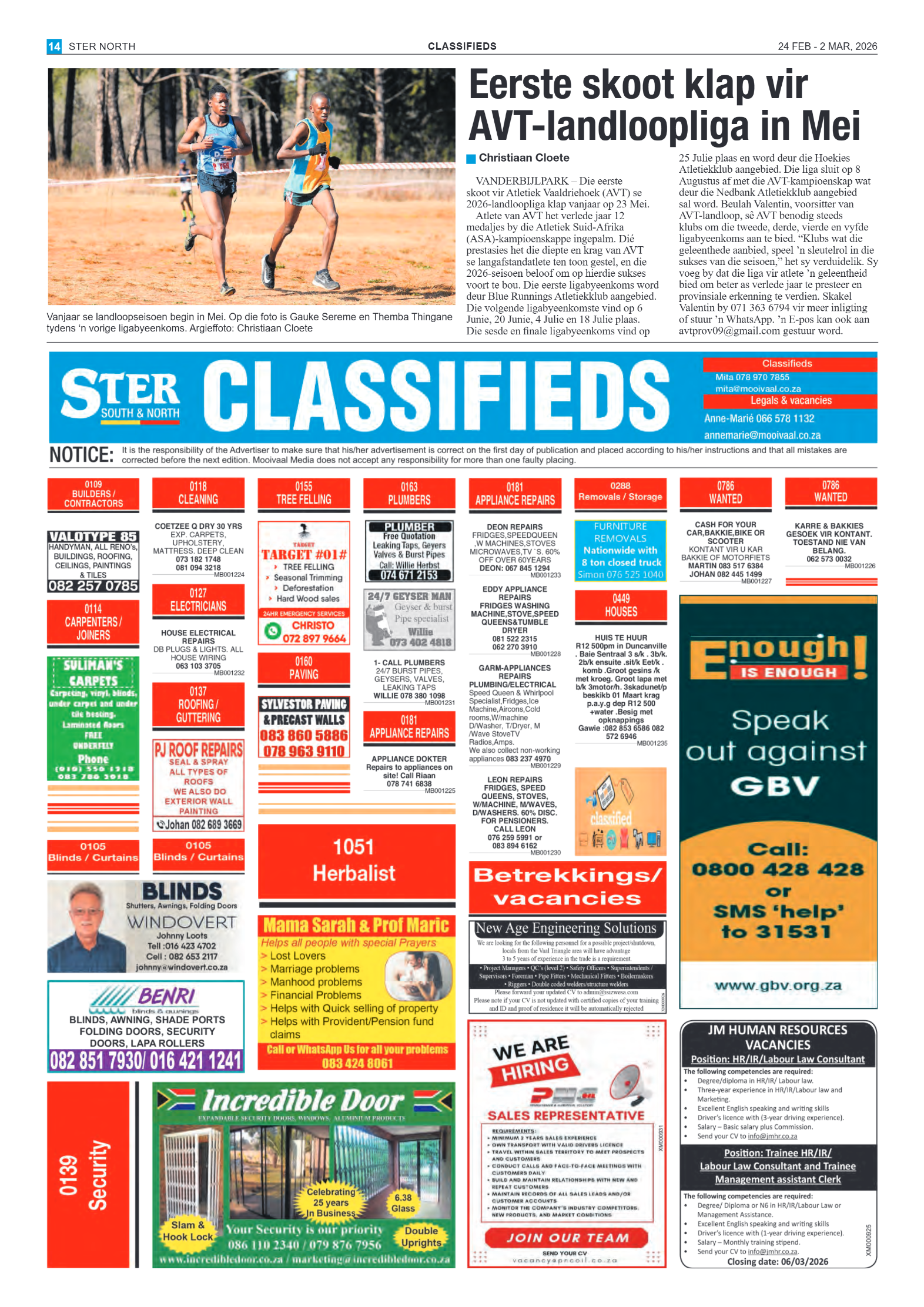 24 February – Ster North page 14