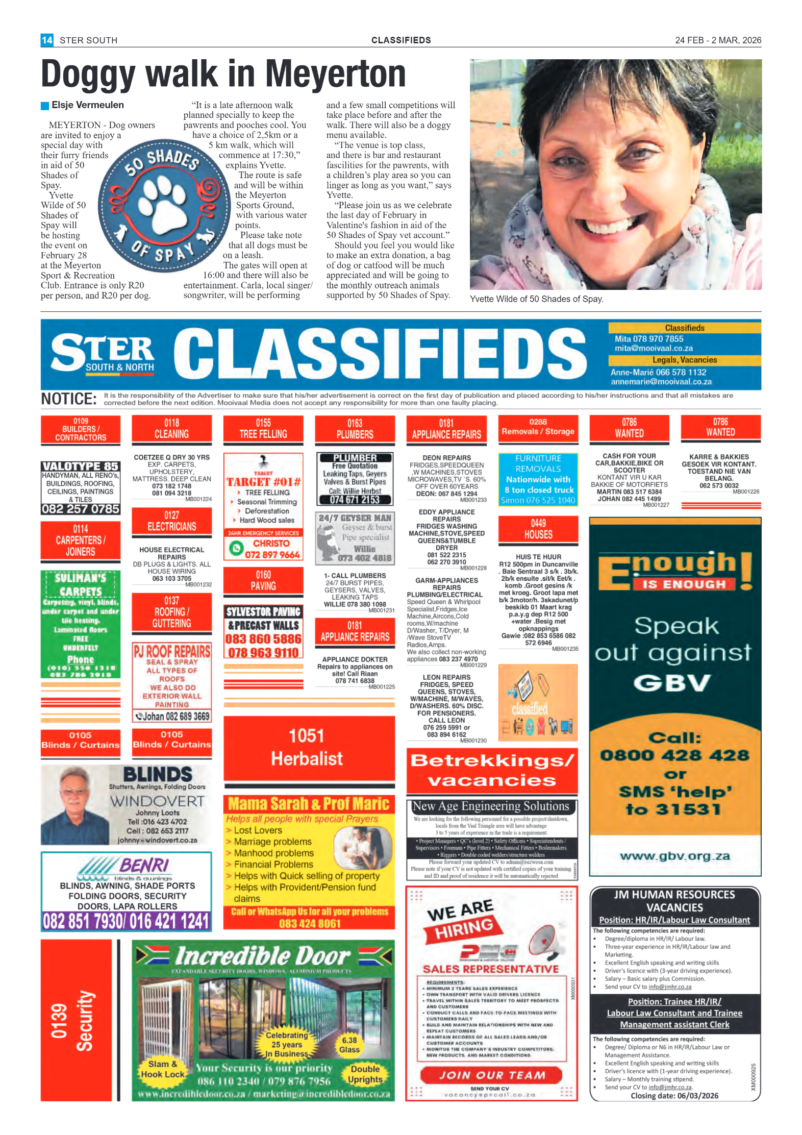 24 February – Ster South page 14