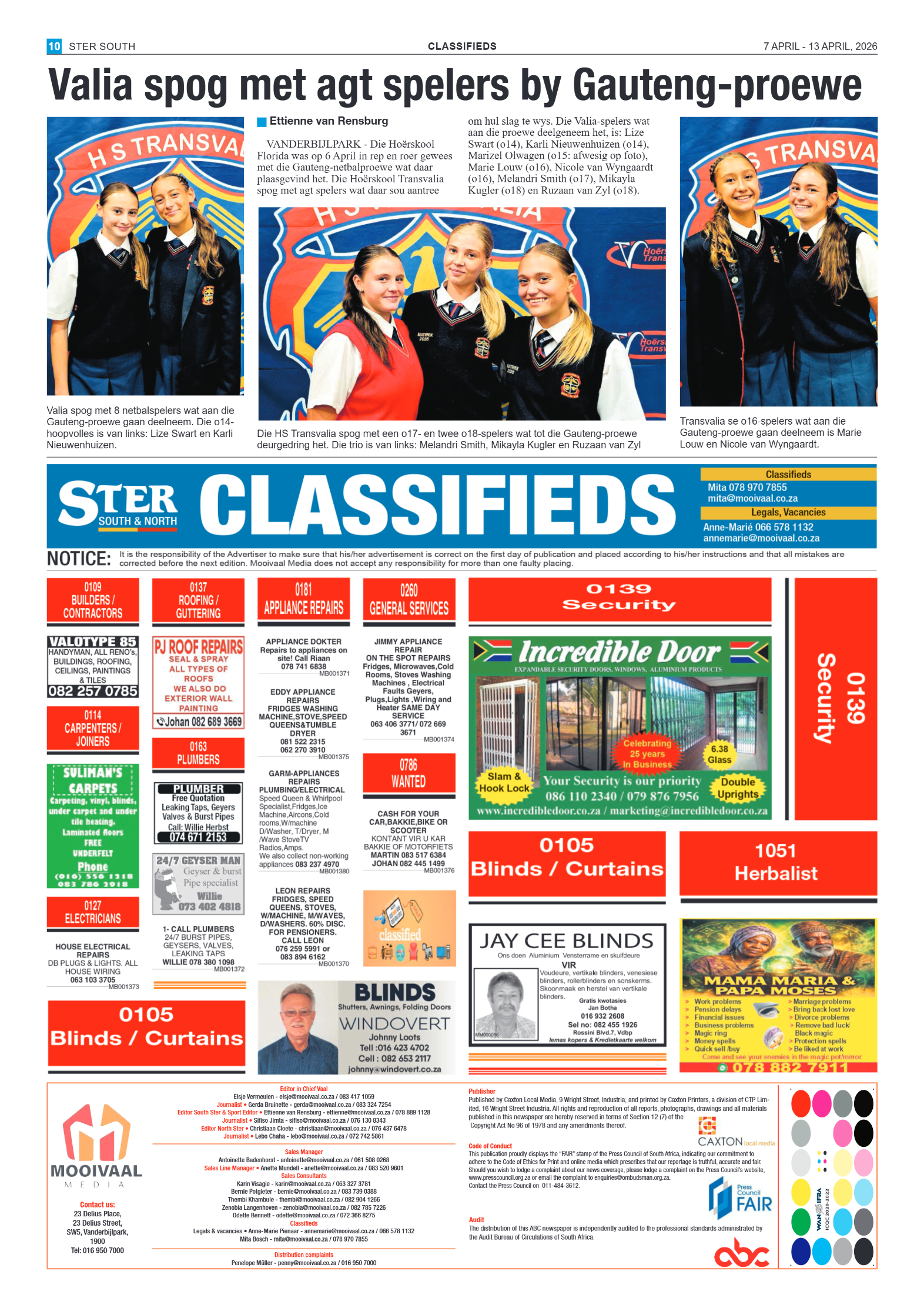 7 April – Ster South page 10