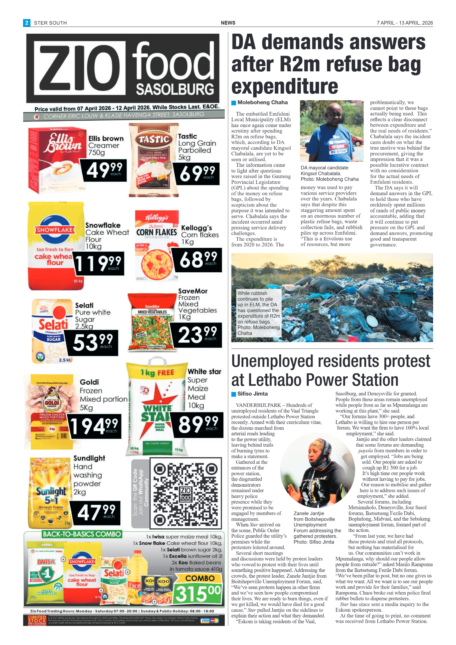 7 April – Ster South page 2