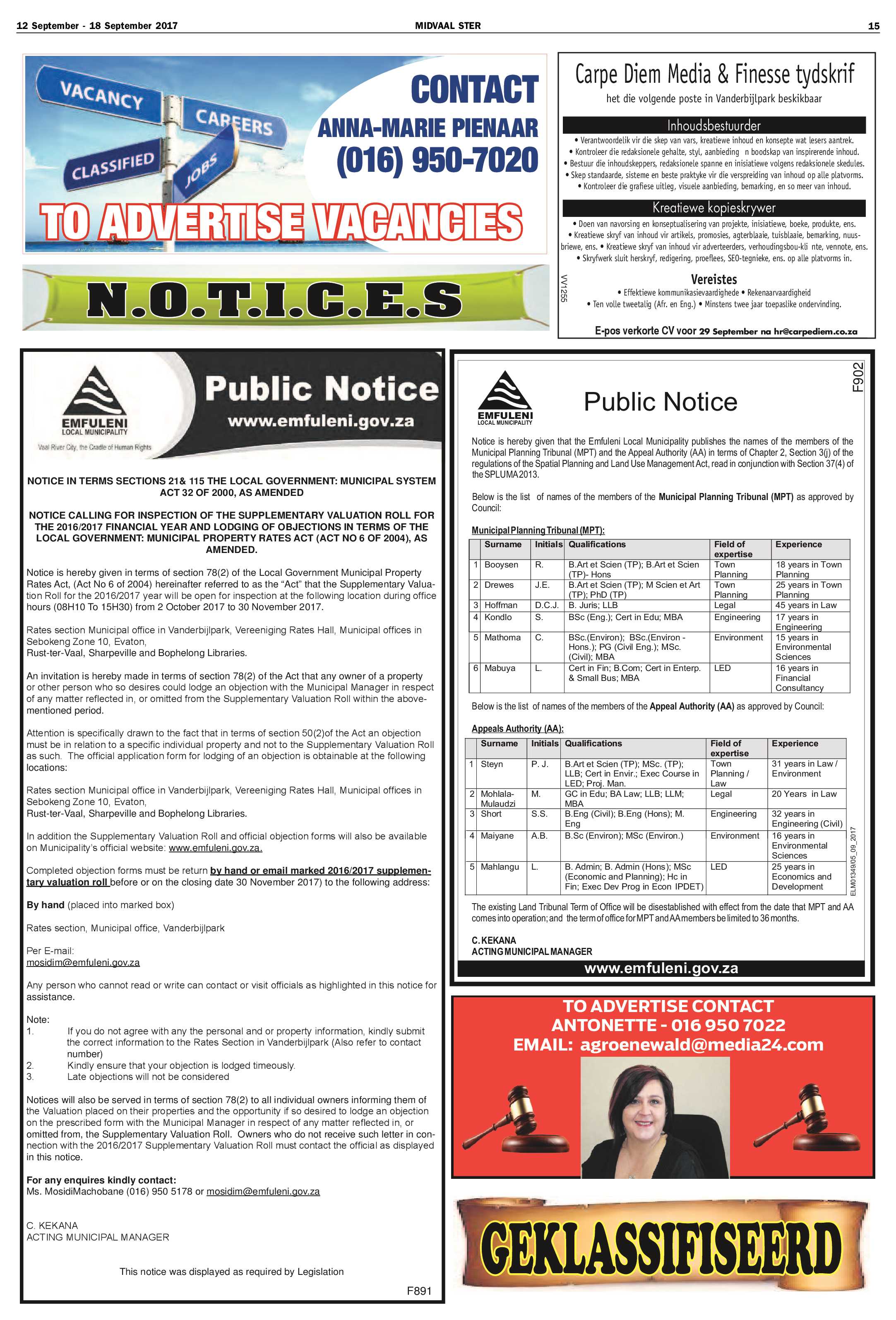 Midvaal Ster 12 – 18 September 2017 page 15