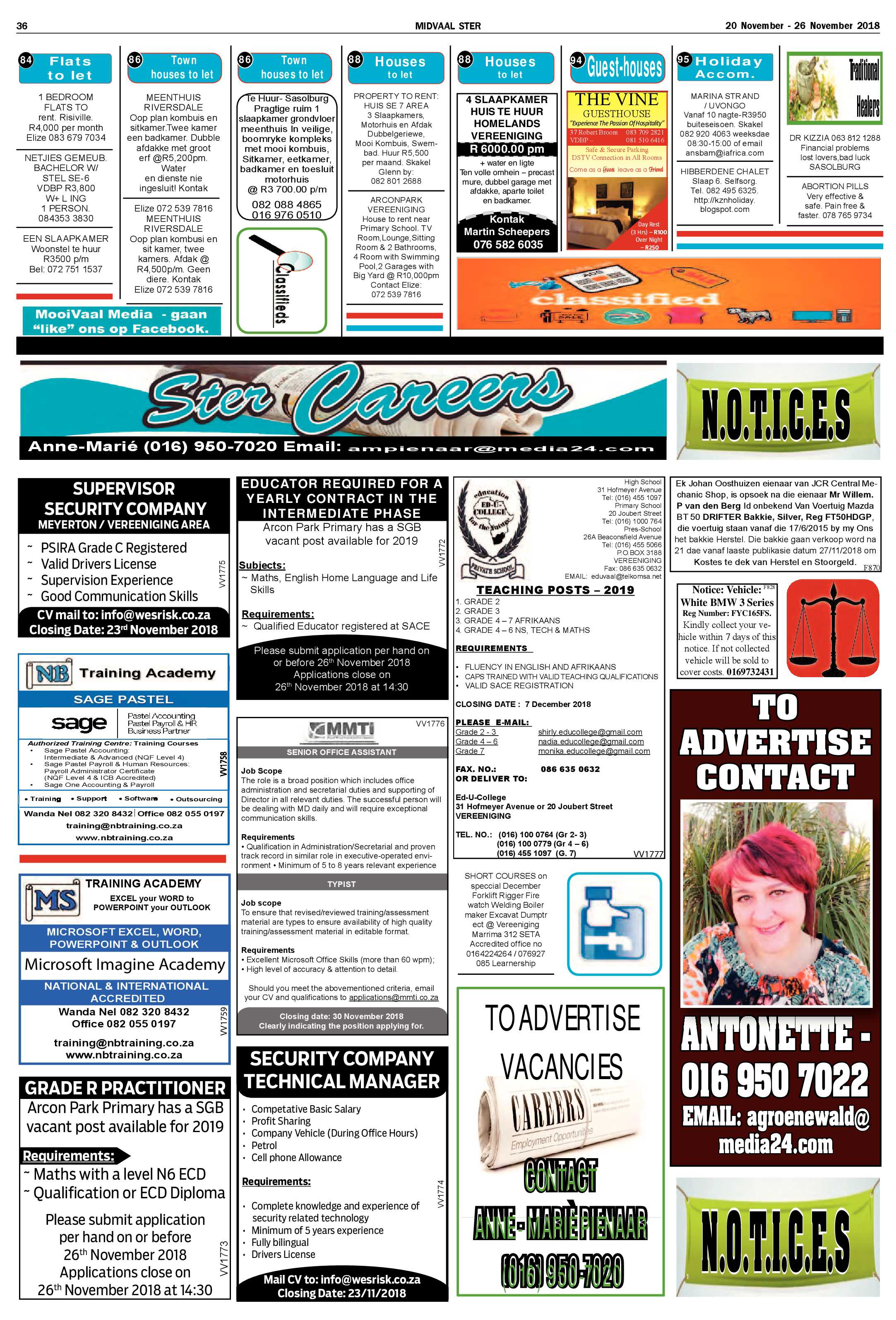 Midvaal Ster 20 – 26 November 2018 page 36