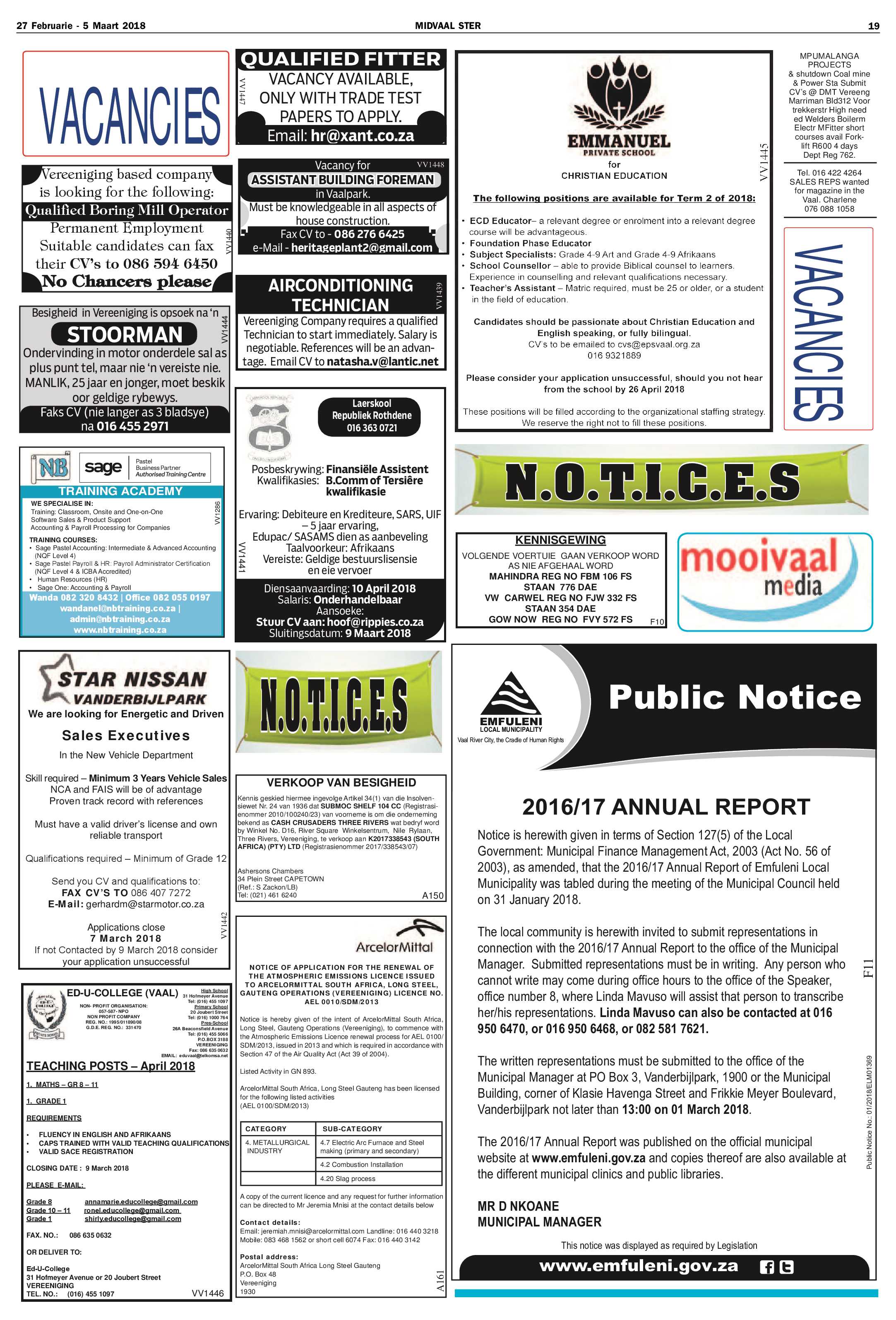 Midvaal Ster 27 Maart – 5 Februarie 2018 page 19