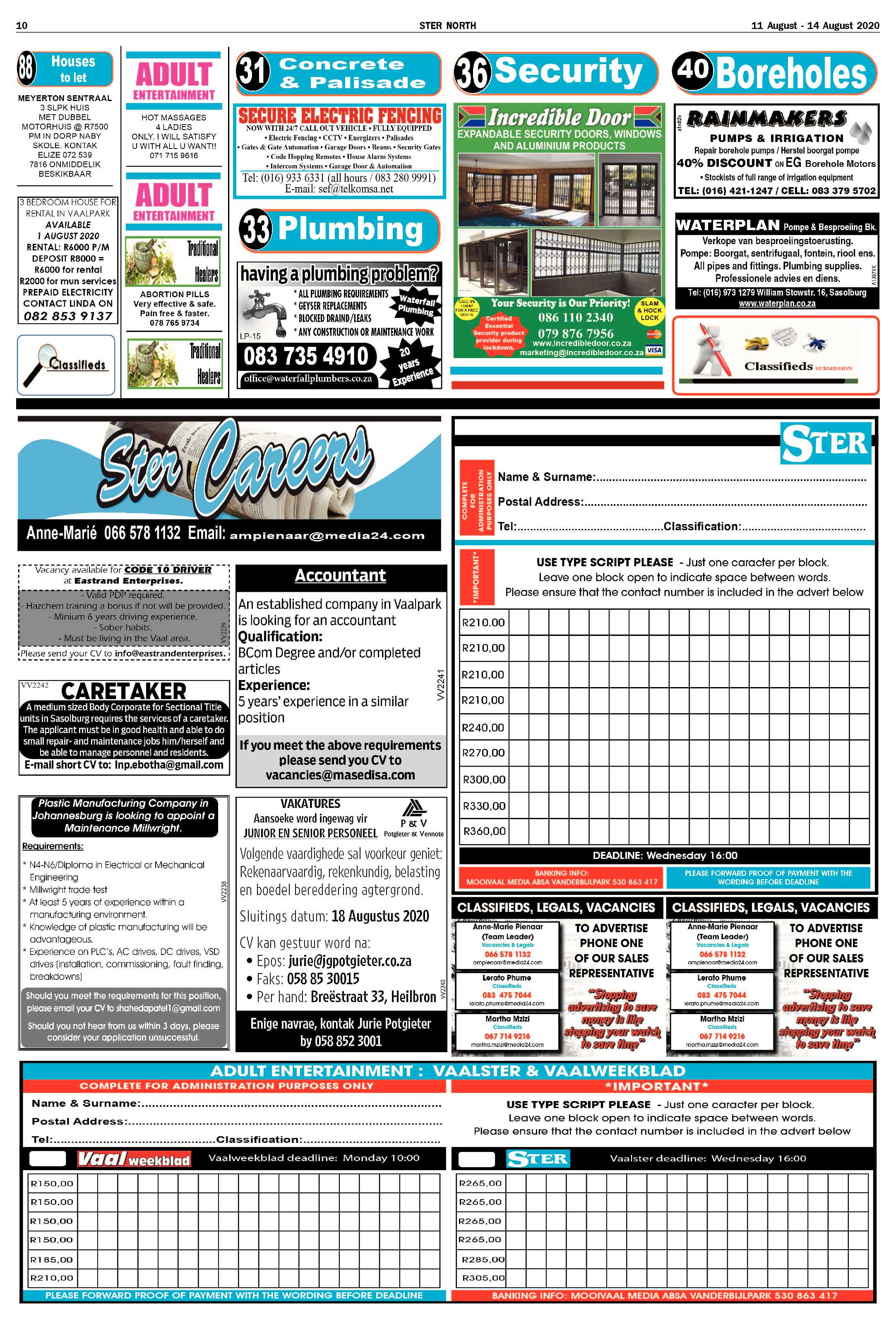 STER NORTH 11 AUGUST – 14 AUGUST 2020 page 10