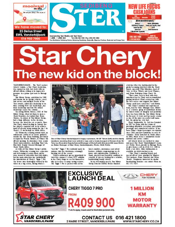 SEDIBENG STER 1 June – 7 June 2022 page 1