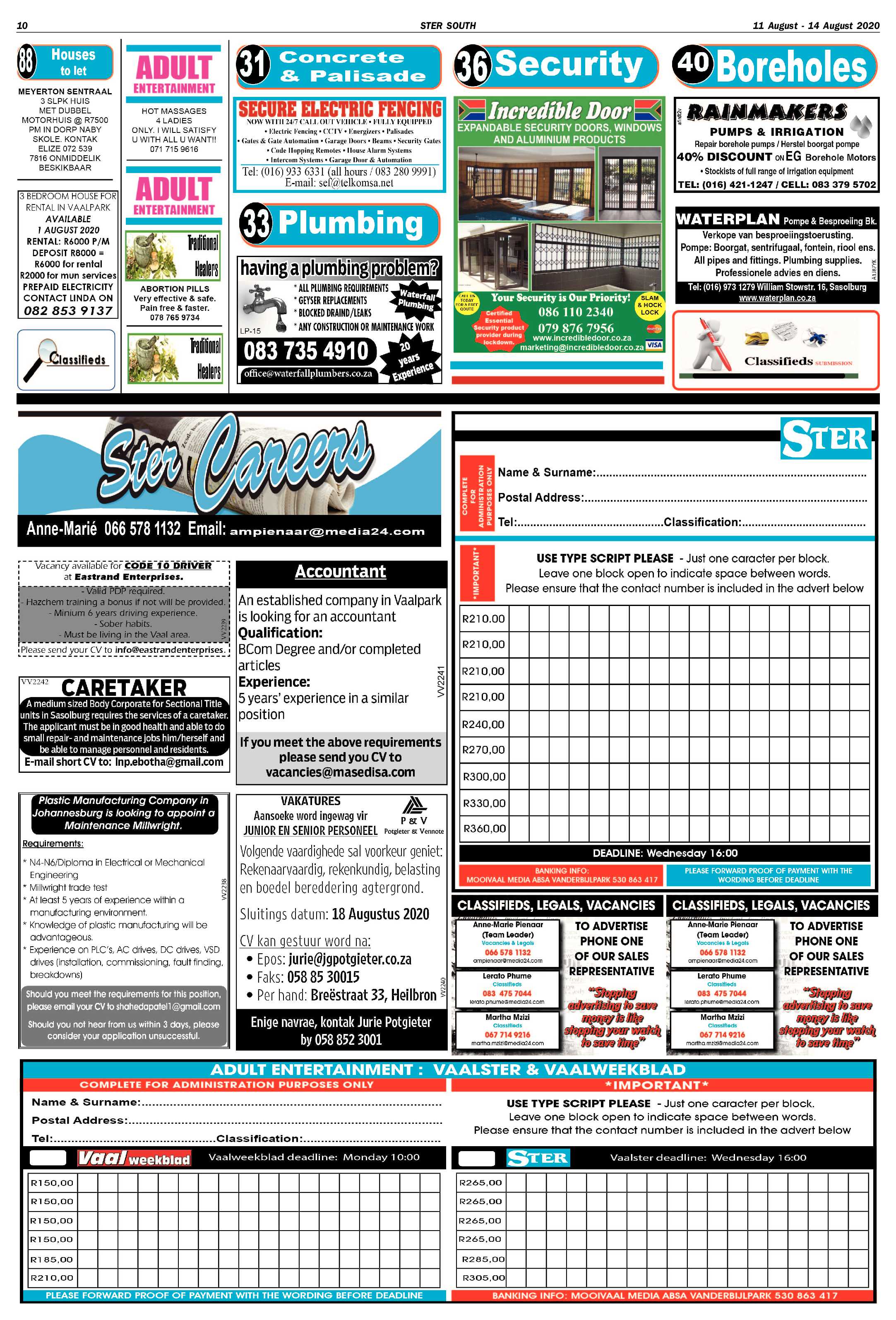 STER SOUTH 11 AUGUST – 14 AUGUST 2020 page 10
