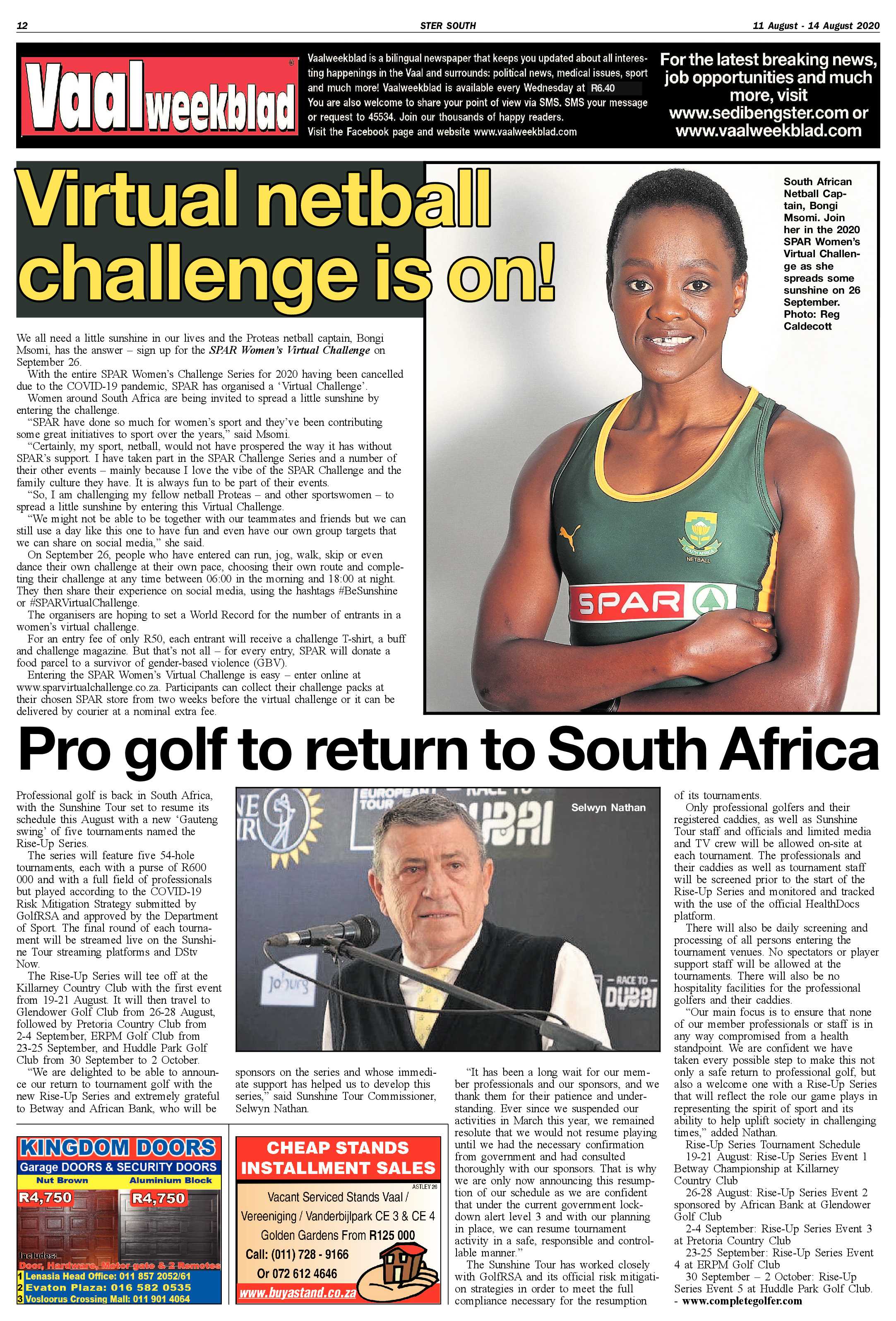 STER SOUTH 11 AUGUST – 14 AUGUST 2020 page 12