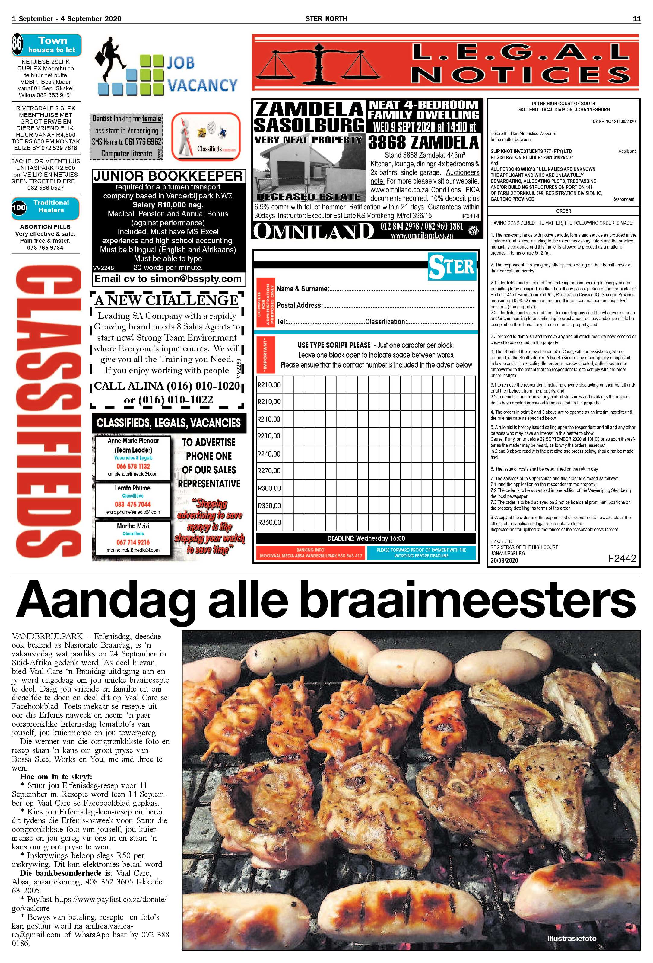 STER NORTH 1 September – 4 September 2020 page 11