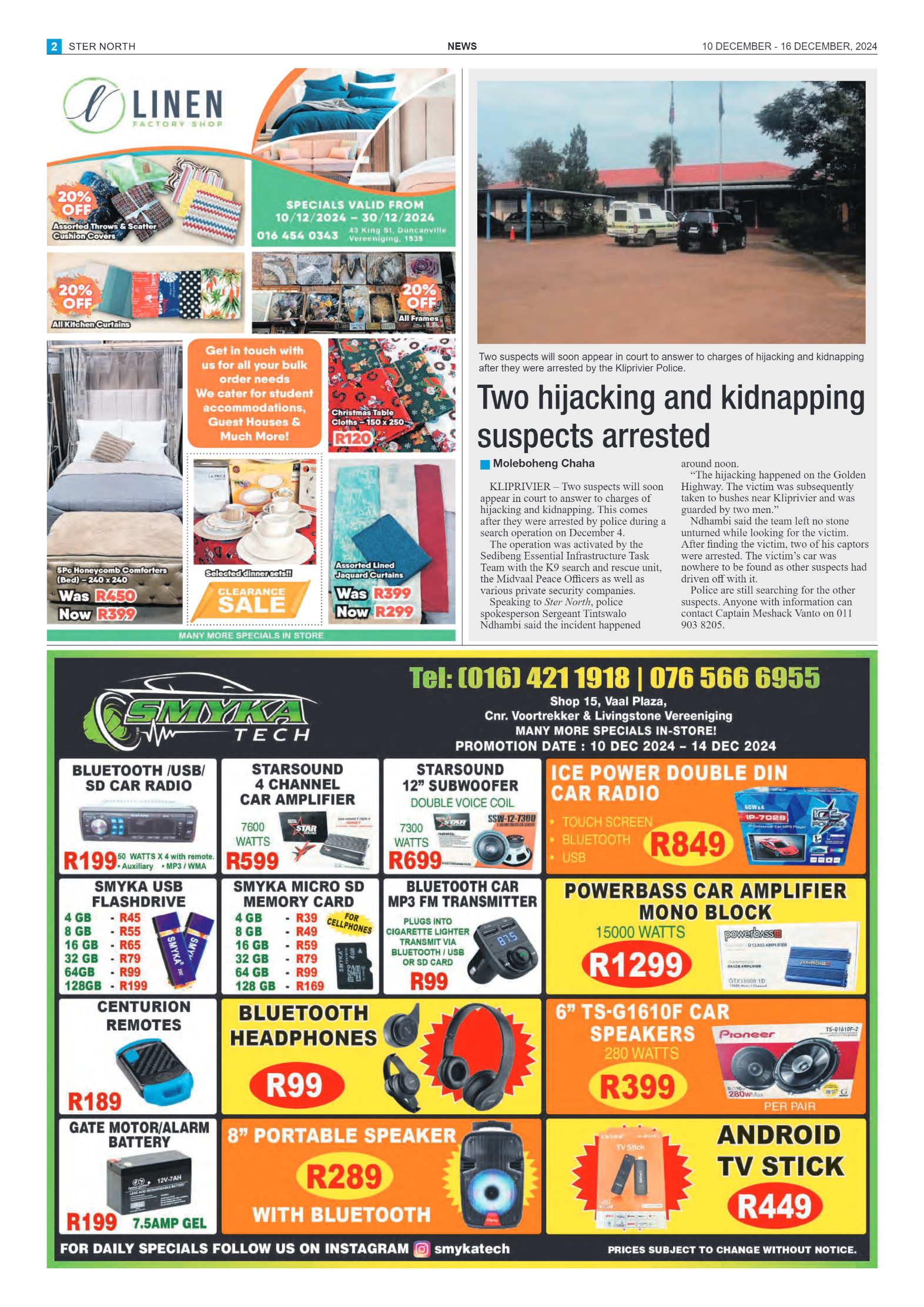 STER NORTH 10 DECEMBER – 16 DECEMBER, 2024 page 2