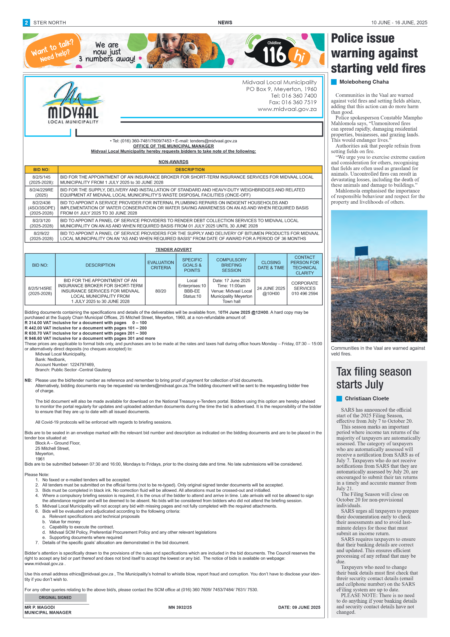STER NORTH 10 JUNE – 16 JUNE, 2025 page 2
