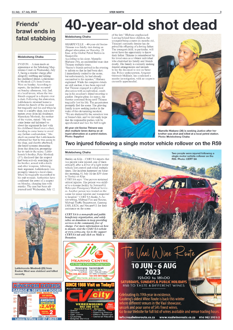 STER NORTH 11 July – 17 July, 2023 page 3