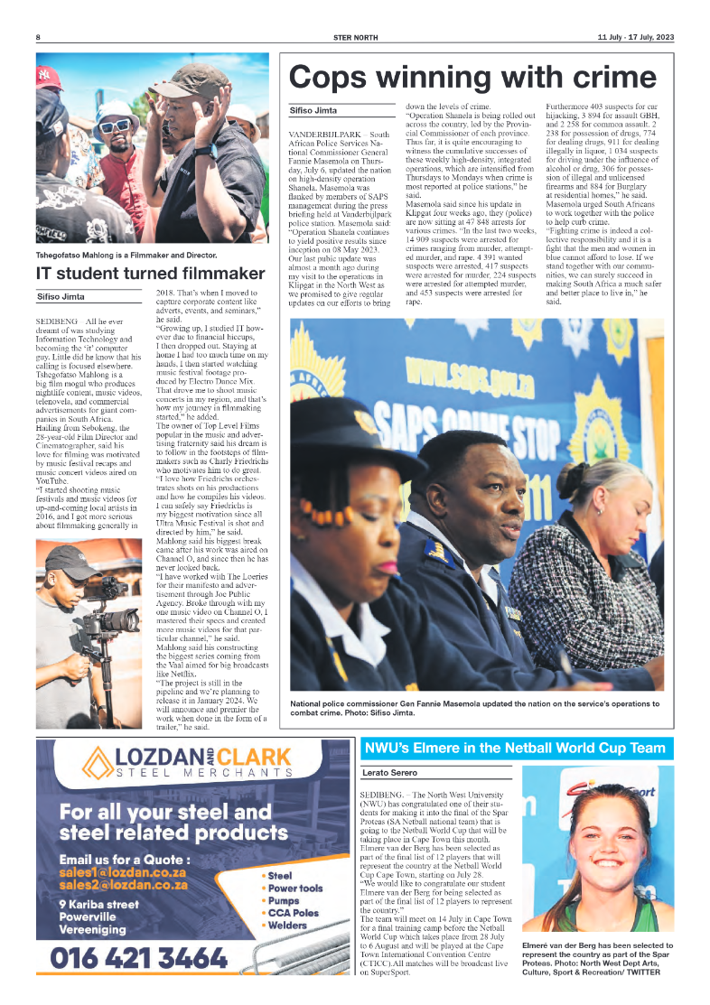 STER NORTH 11 July – 17 July, 2023 page 8