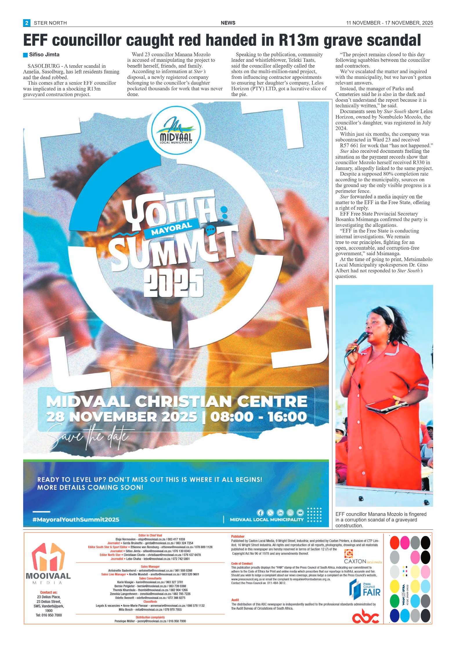 STER NORTH 11 NOVEMBER – 17 NOVEMBER, 2025 page 2