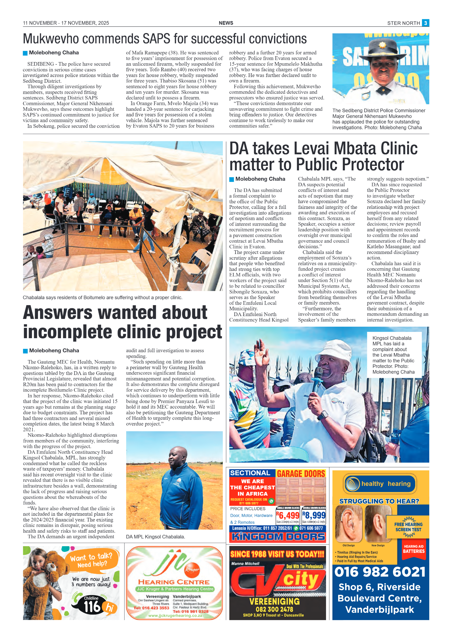 STER NORTH 11 NOVEMBER – 17 NOVEMBER, 2025 page 3