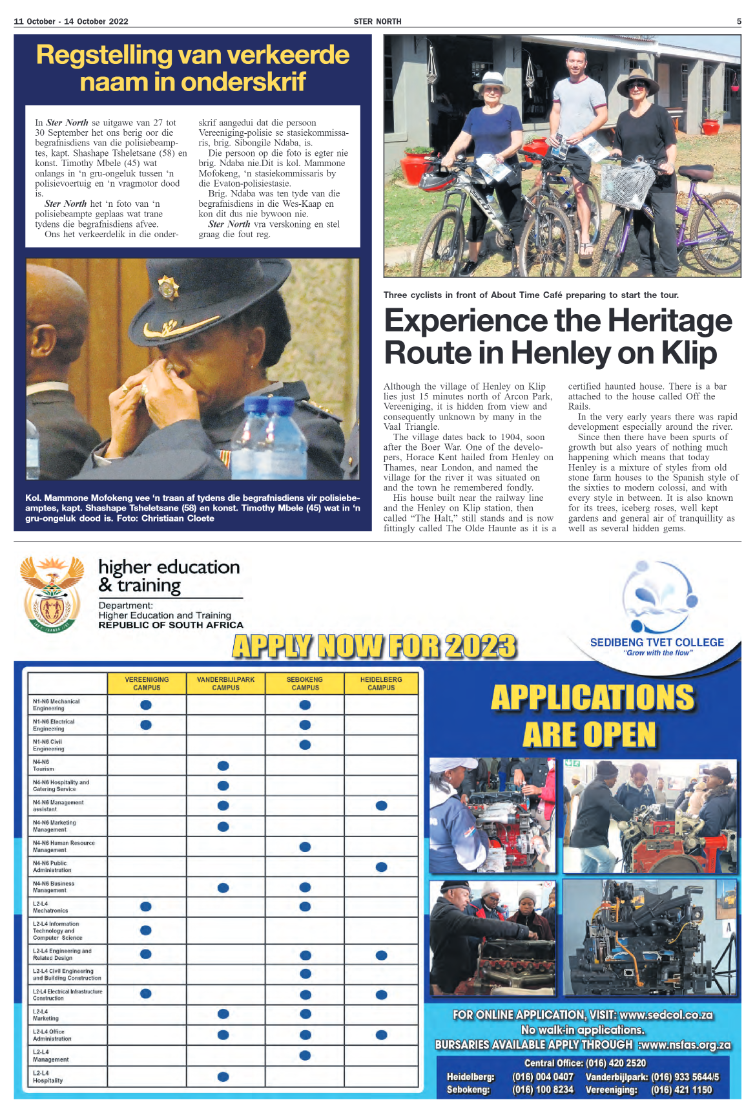 STER NORTH 11 October – 14 October 2022 page 5