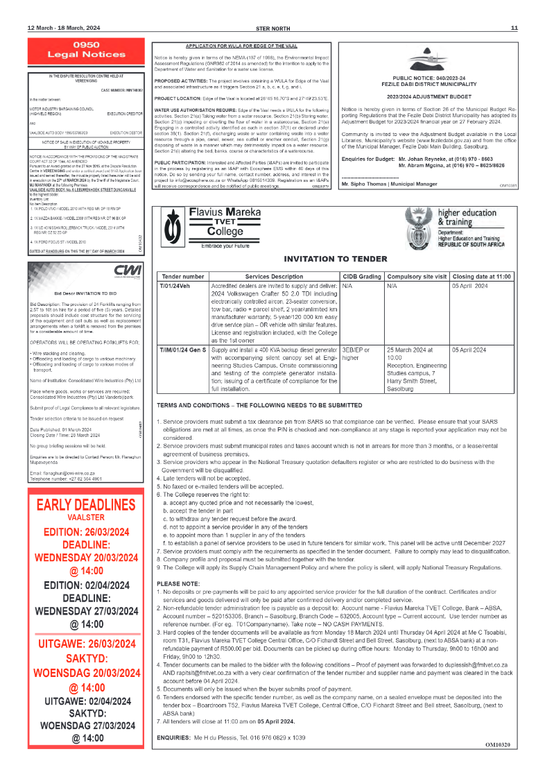 STER NORTH 12 March – 18 March, 2024 page 11