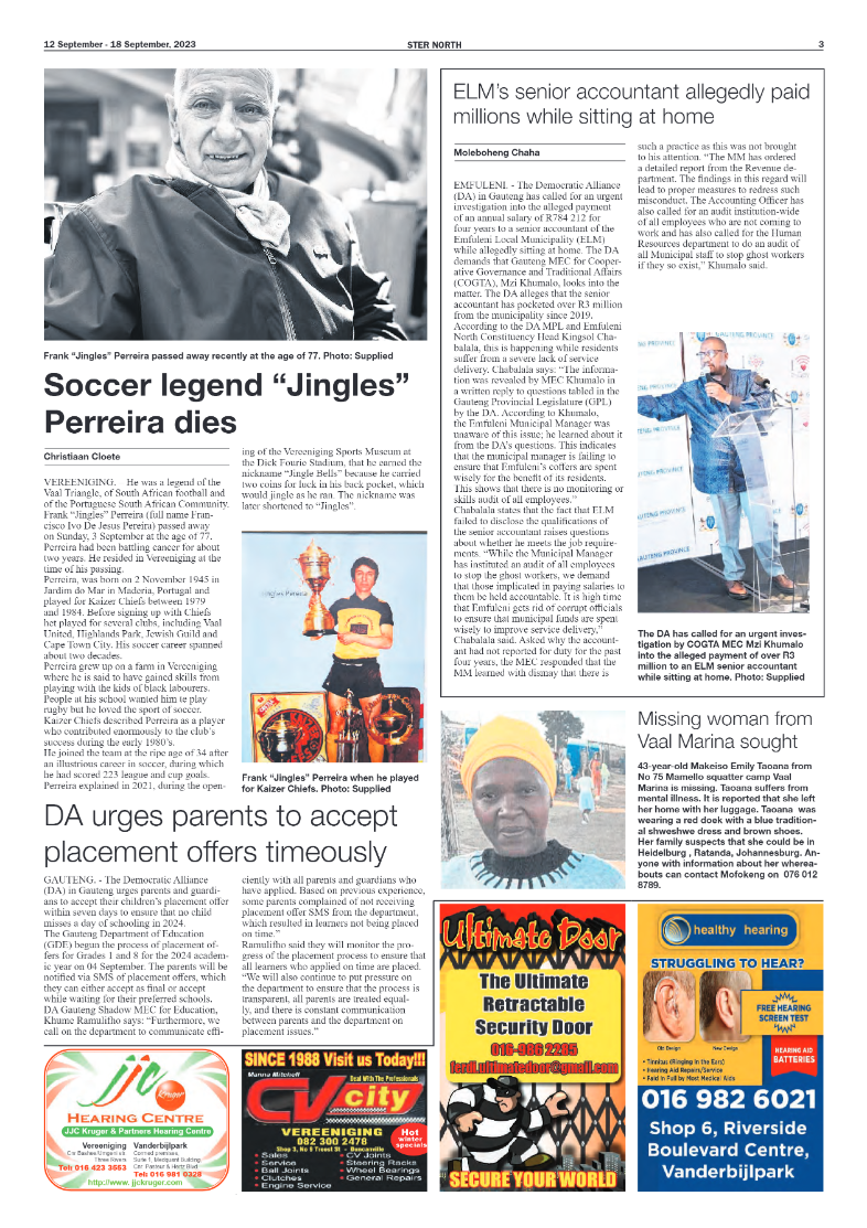STER NORTH 12 September – 18 September, 2023 page 3