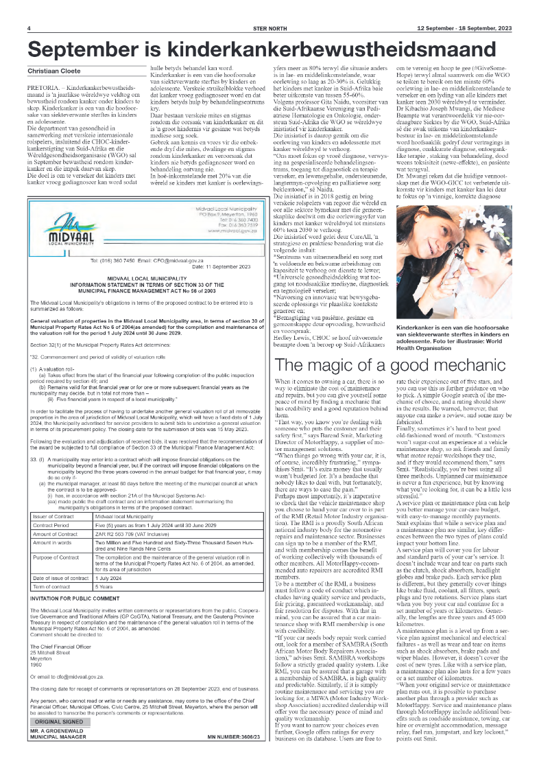 STER NORTH 12 September – 18 September, 2023 page 4