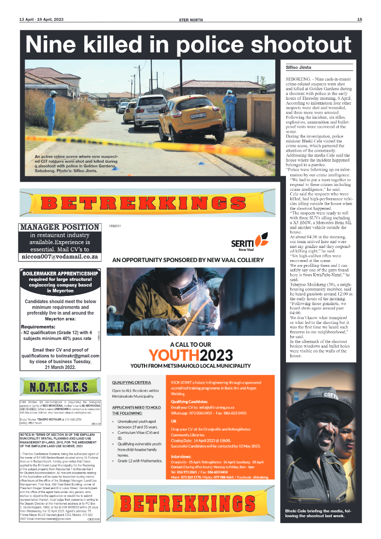 STER NORTH 13 April – 19 April, 2023 page 15