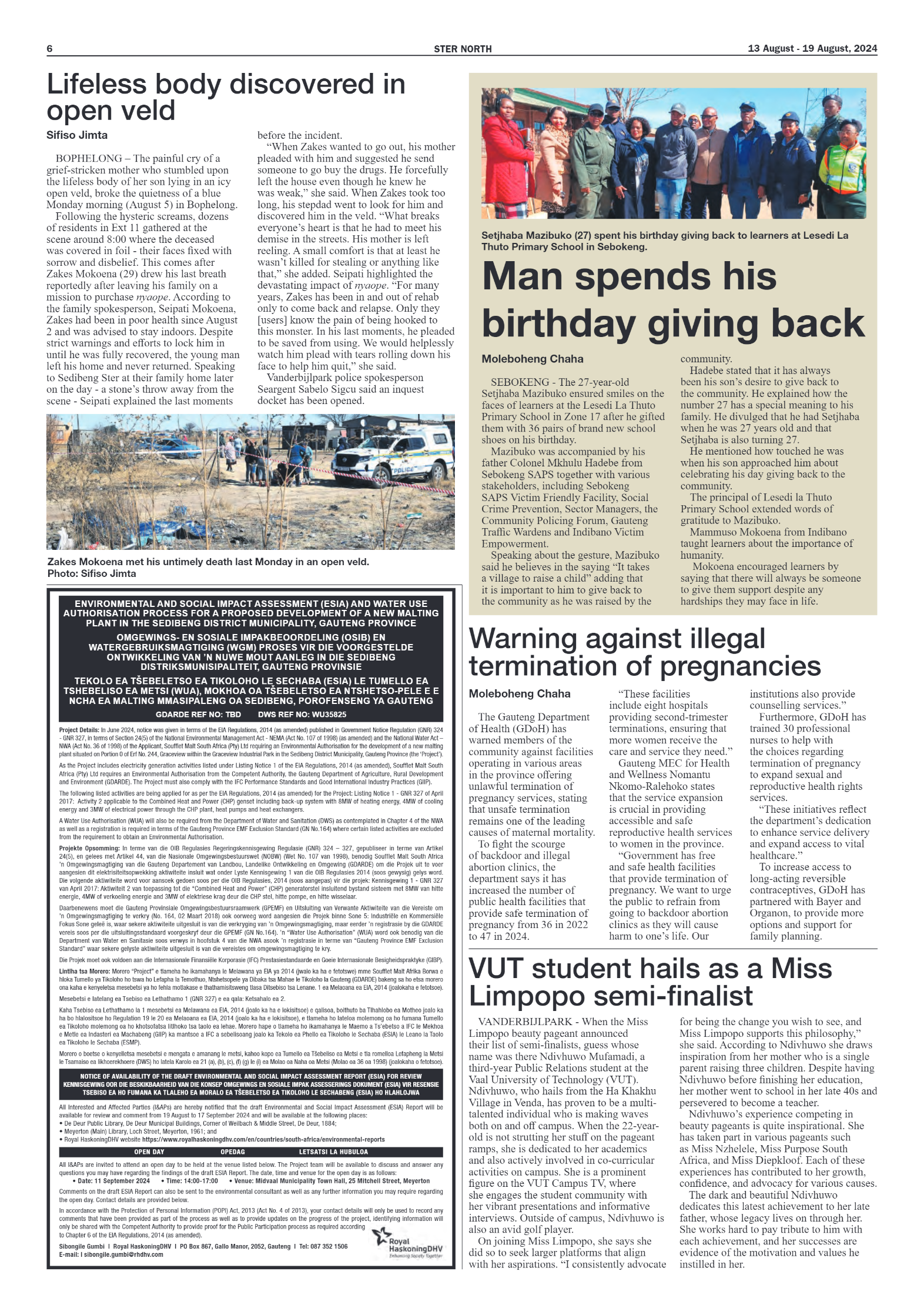 STER NORTH 13 August – 19 August, 2024 page 6