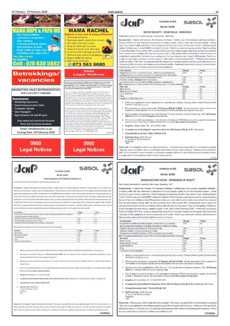 STER NORTH 13 February – 19 February, 2024 page 11