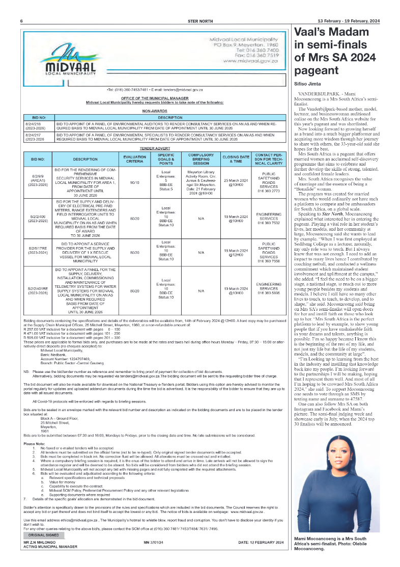 STER NORTH 13 February – 19 February, 2024 page 6