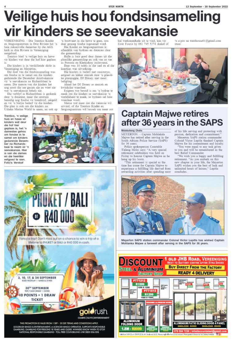 STER NORTH 13 September – 16 September 2022 page 4