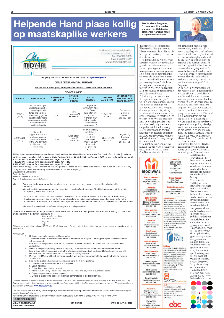 STER NORTH 14 Maart – 17 Maart 2023 page 2