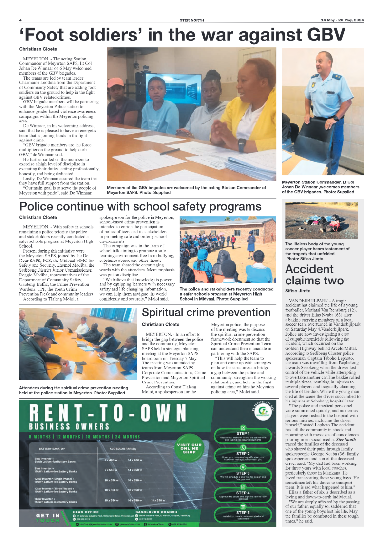 STER NORTH 14 May – 20 May, 2024 page 4