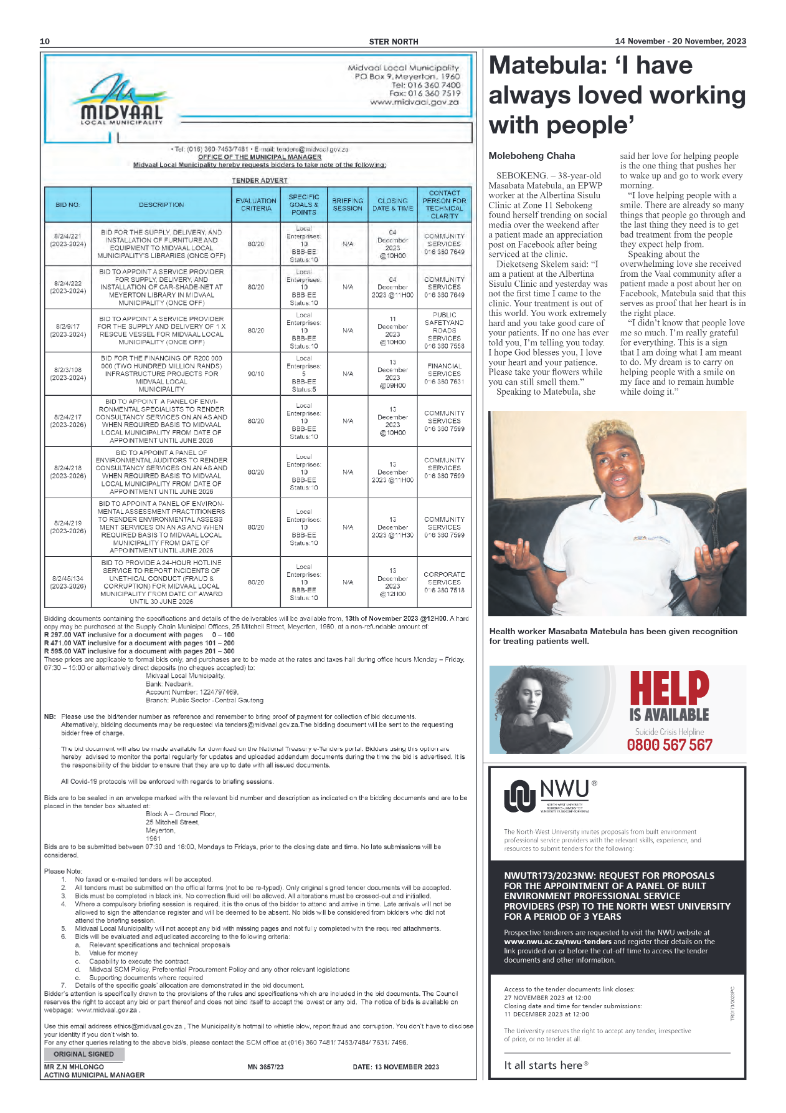 STER NORTH 14 November – 20 November, 2023 page 10
