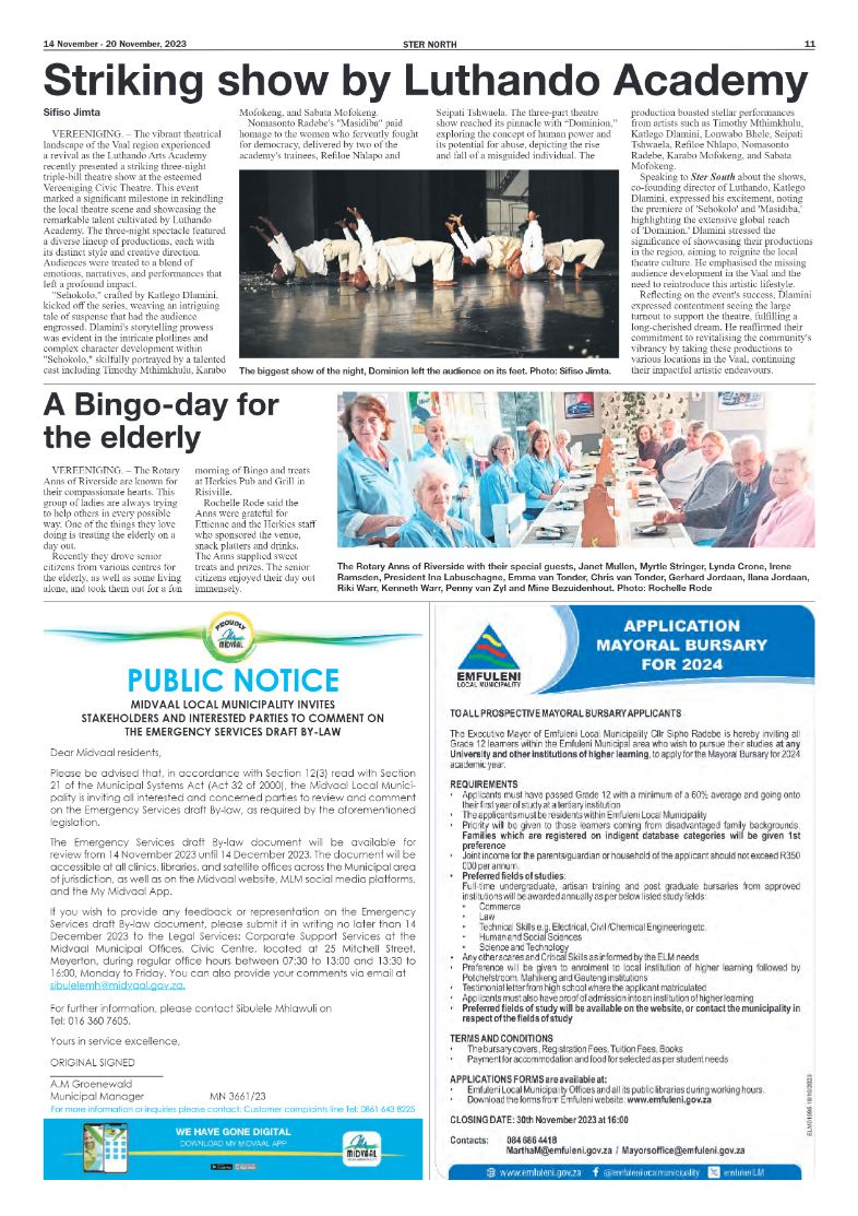 STER NORTH 14 November – 20 November, 2023 page 11