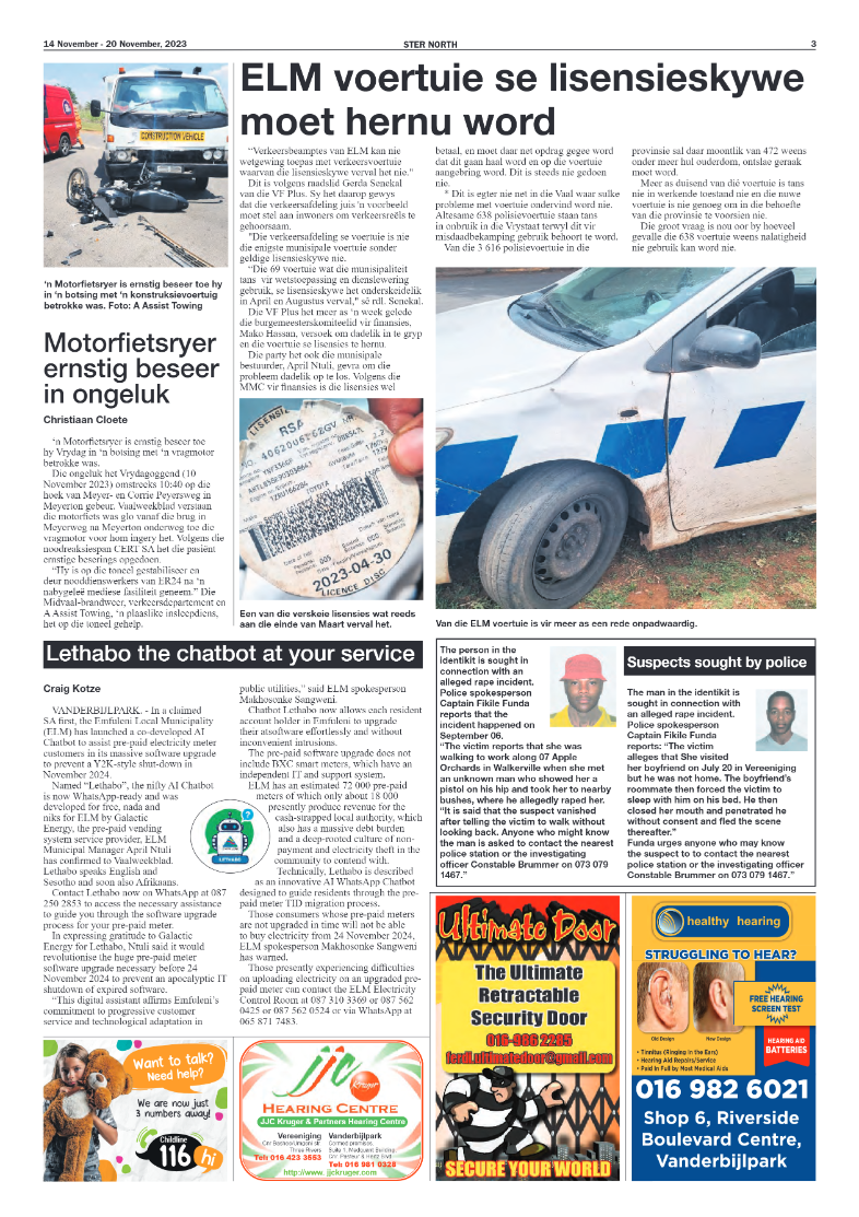 STER NORTH 14 November – 20 November, 2023 page 3