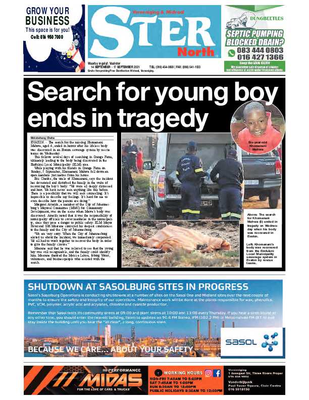 STER NORTH 14 September – 17 September 2021 page 1