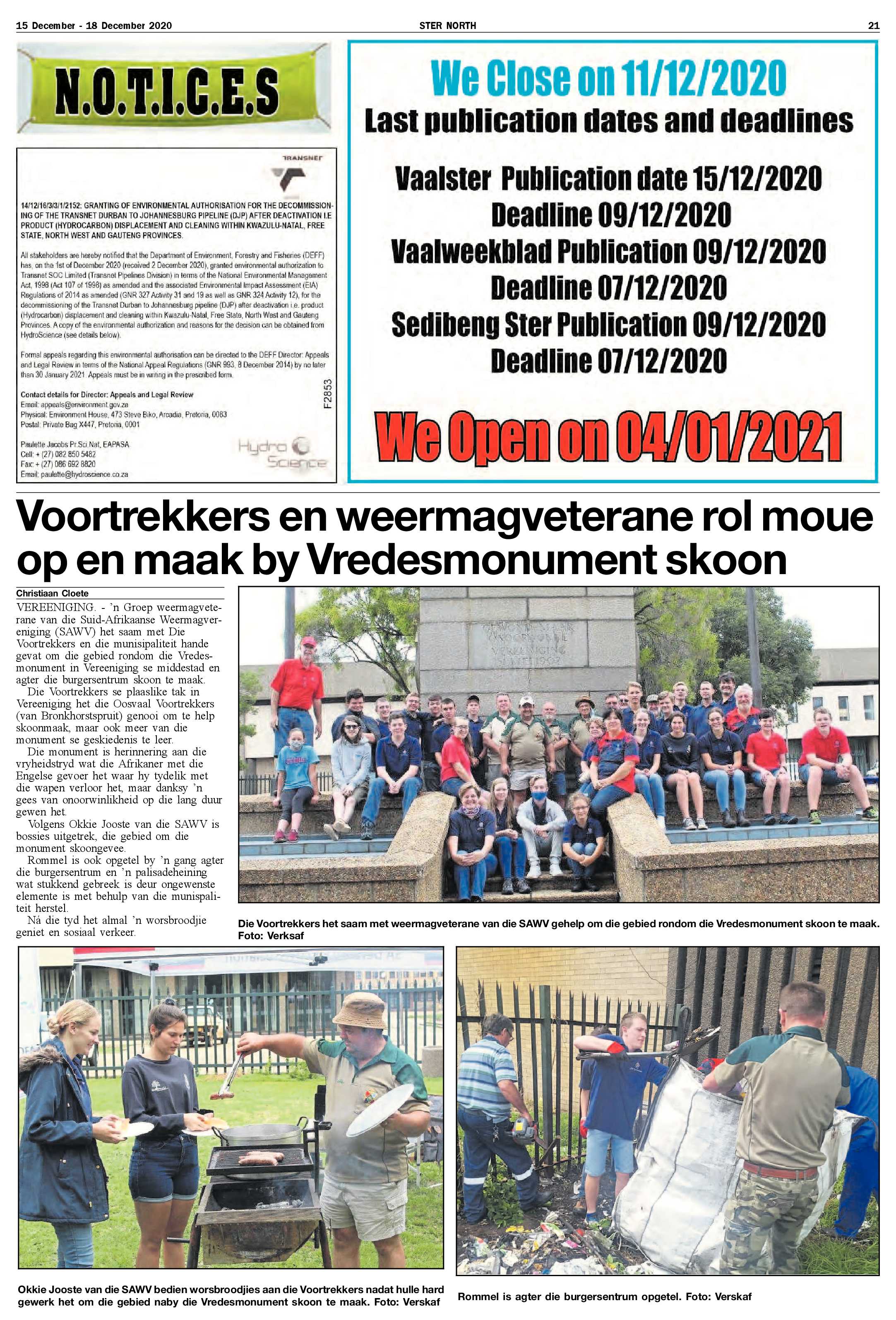 STER NORTH 15 December – 18 December 2020 page 21