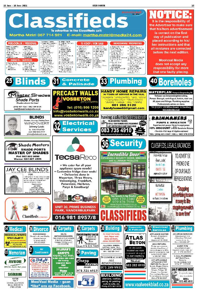 STER NORTH 15 June – 18 June 2021 page 13