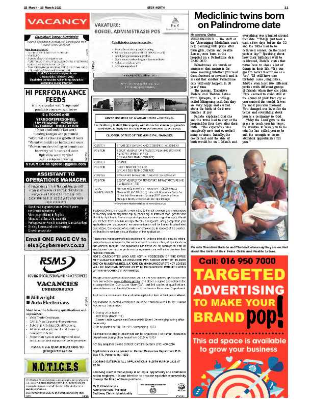 STER NORTH 15 March – 18 March 2022 page 9
