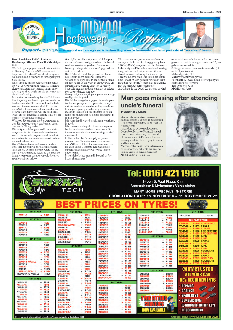 STER NORTH 15 November – 18 November 2022 page 2