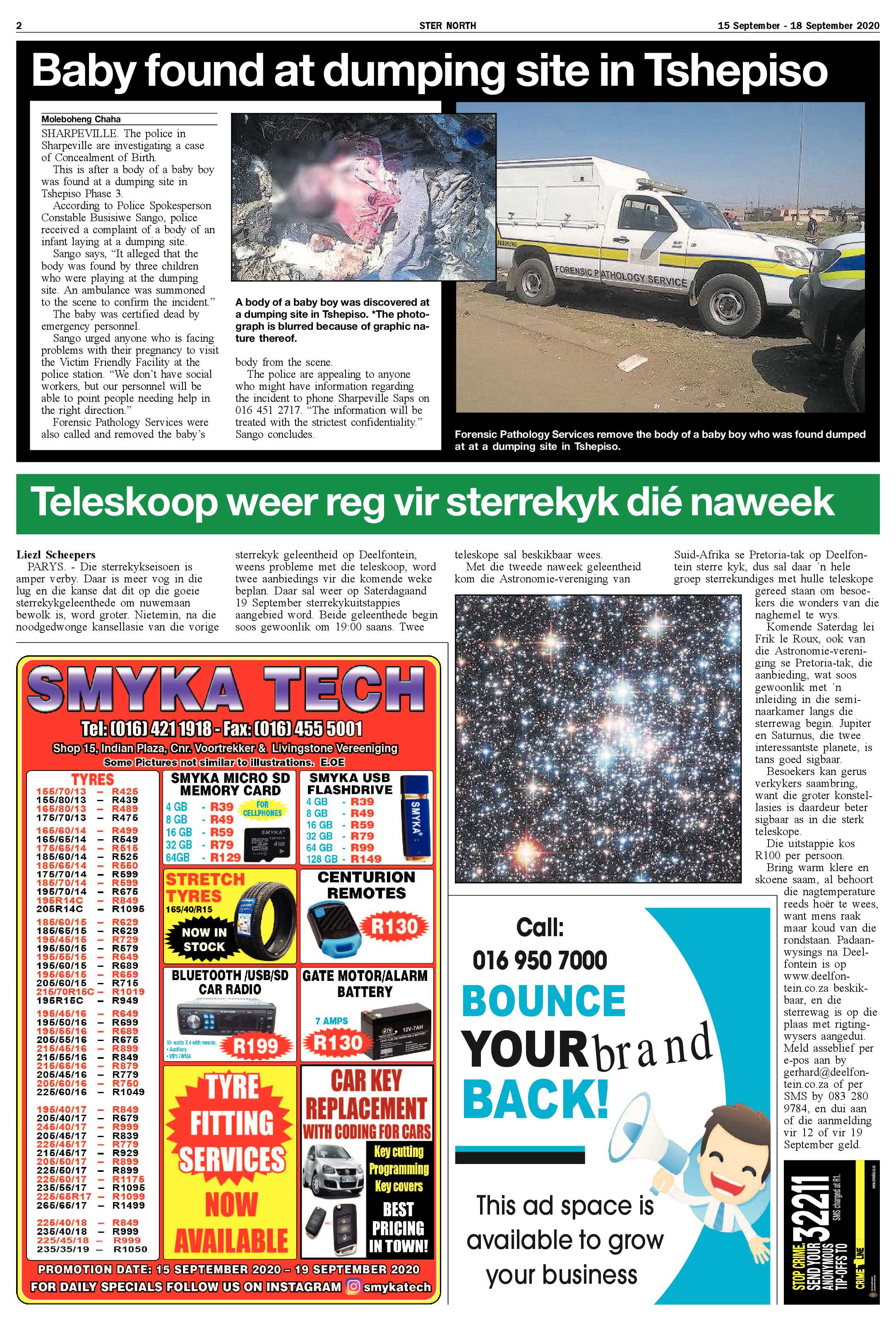 STER NORTH 15 September – 18 September 2020 page 2