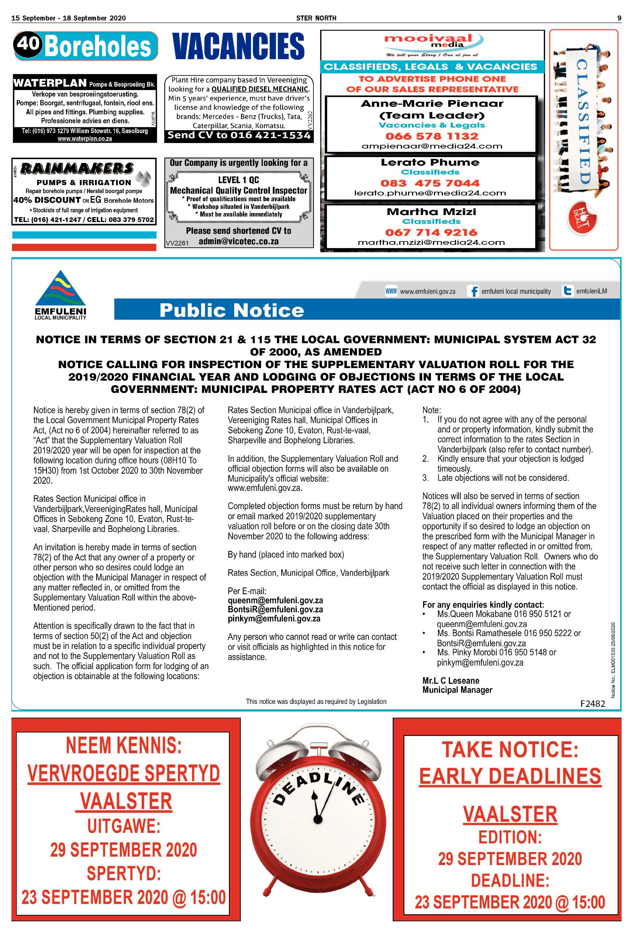 STER NORTH 15 September – 18 September 2020 page 9