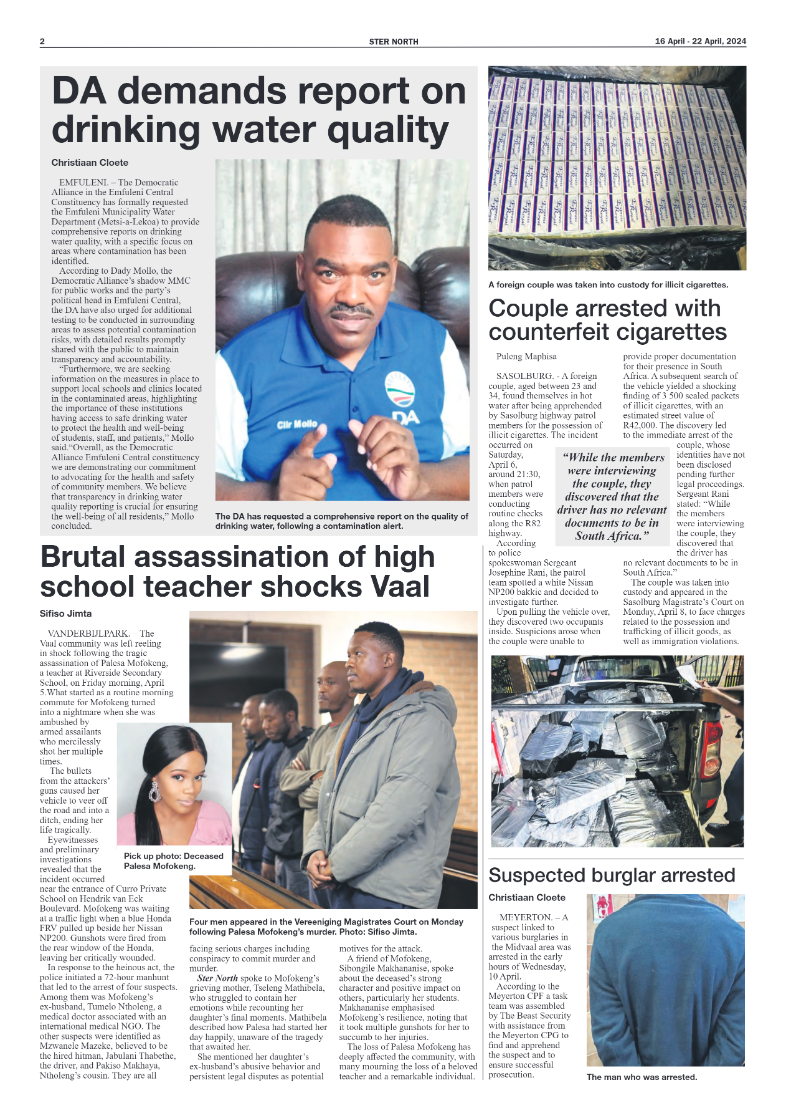 STER NORTH 16 April – 22 April, 2024 page 2