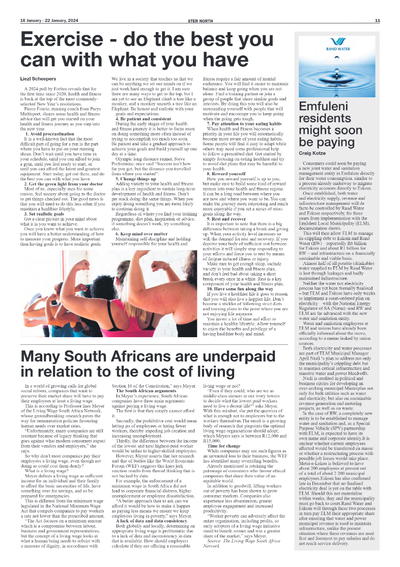STER NORTH 16 January – 22 January, 2024 page 11