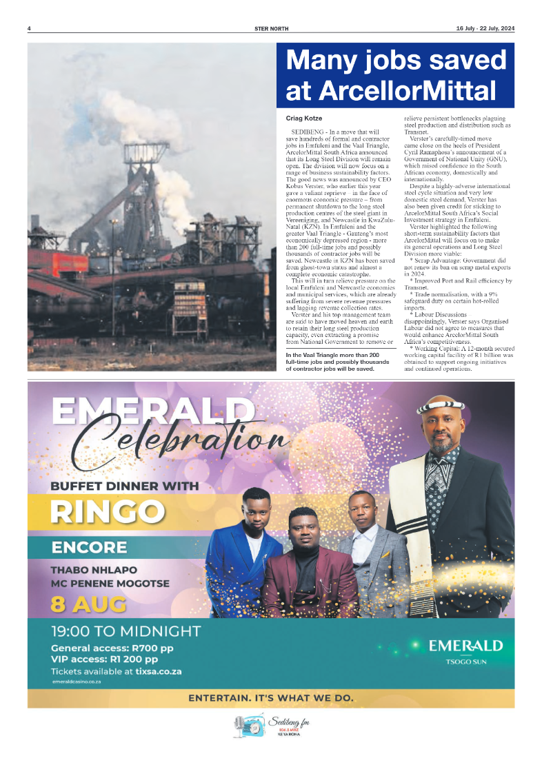 STER NORTH 16 July – 22 July, 2024 page 4