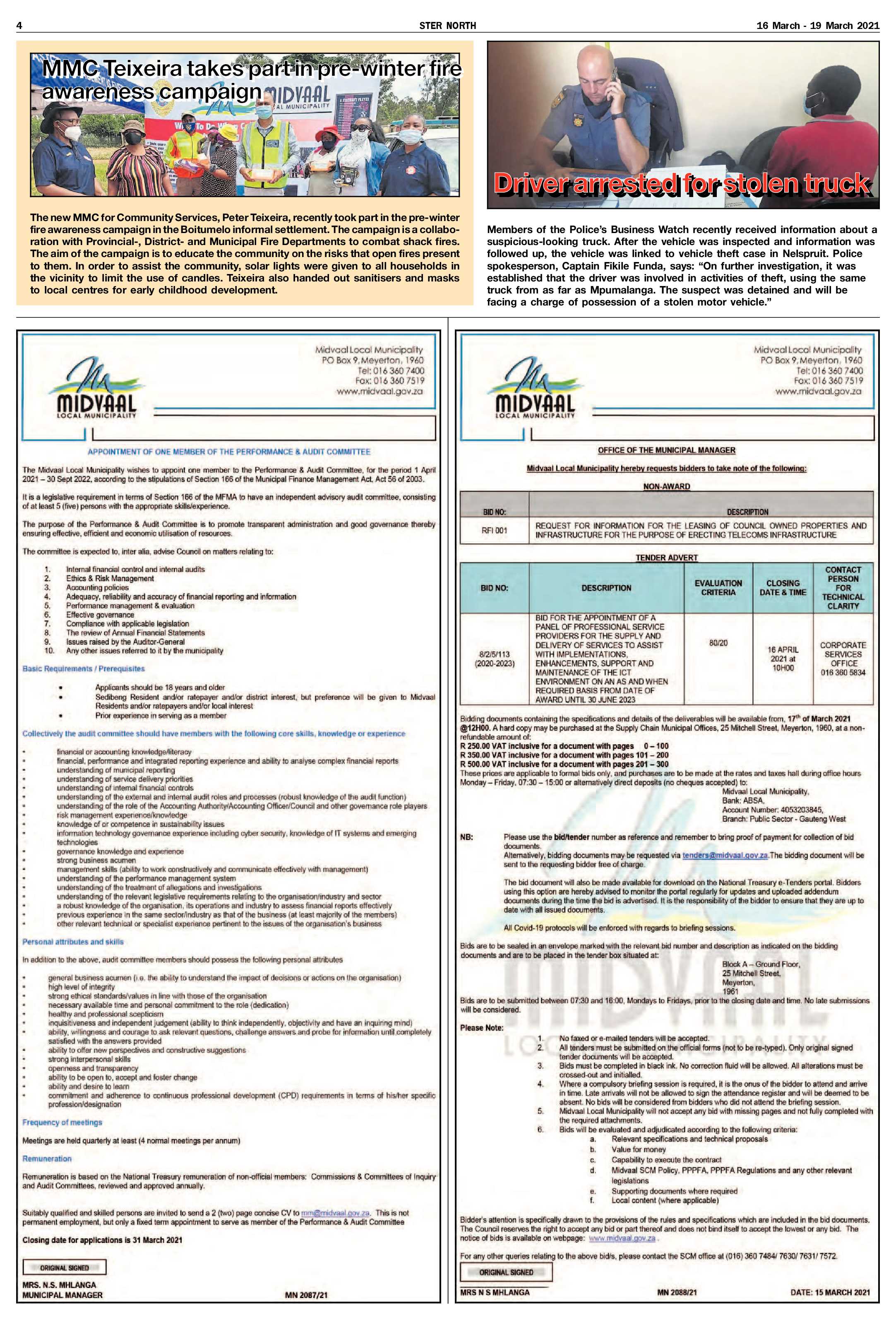 STER NORTH 16 March – 19 March 2021 page 4