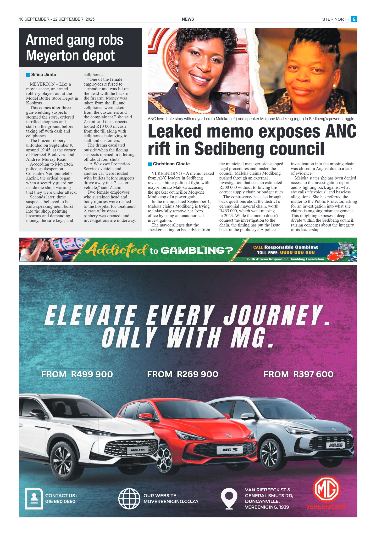 STER NORTH 16 SEPTEMBER – 22 SEPTEMBER, 2025 page 5