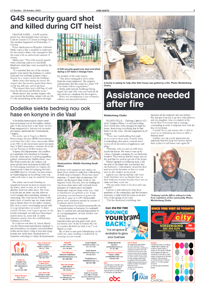 STER NORTH 17 October – 23 October, 2023 page 3