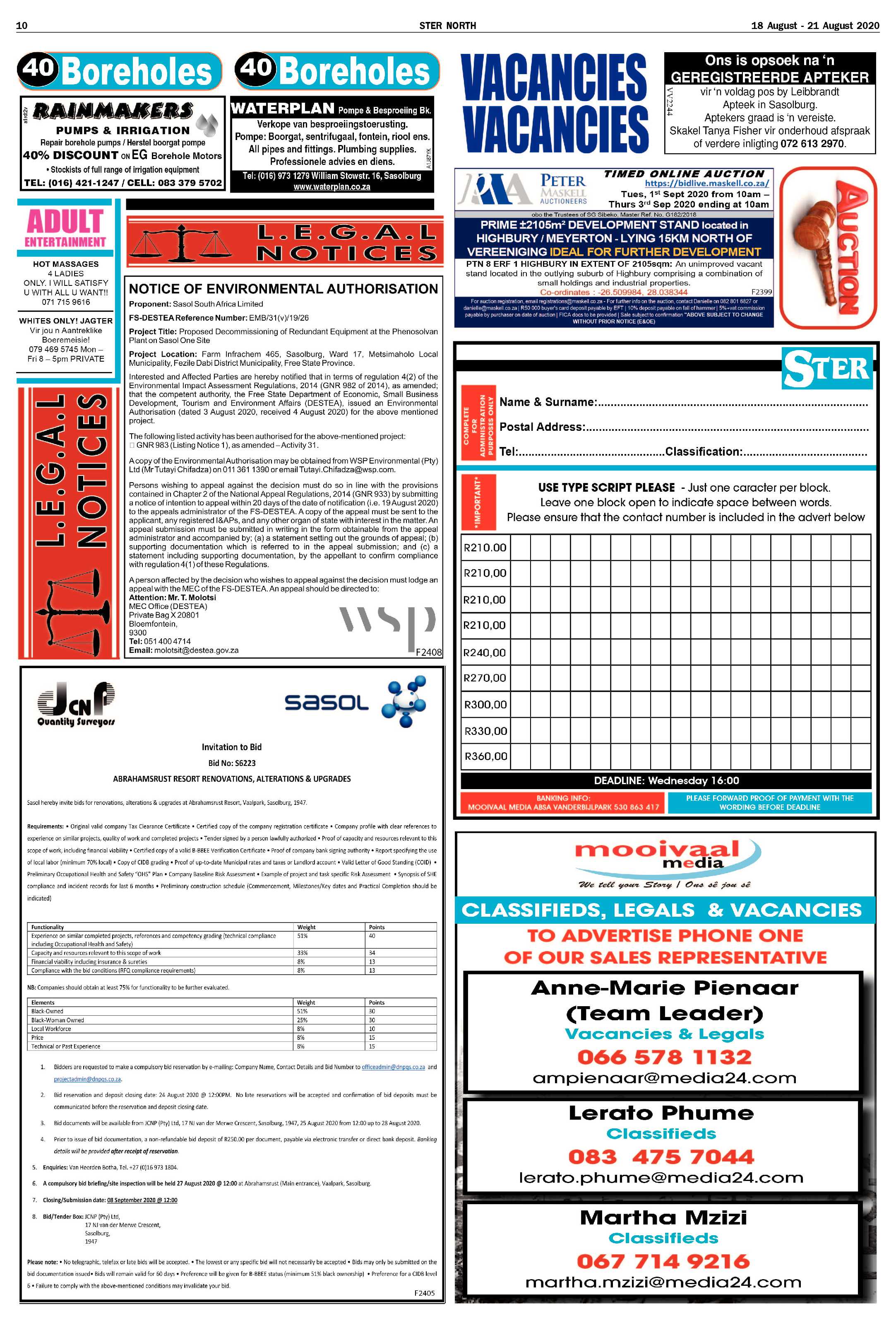 STER NORTH 18 August – 21 August 2020 page 10