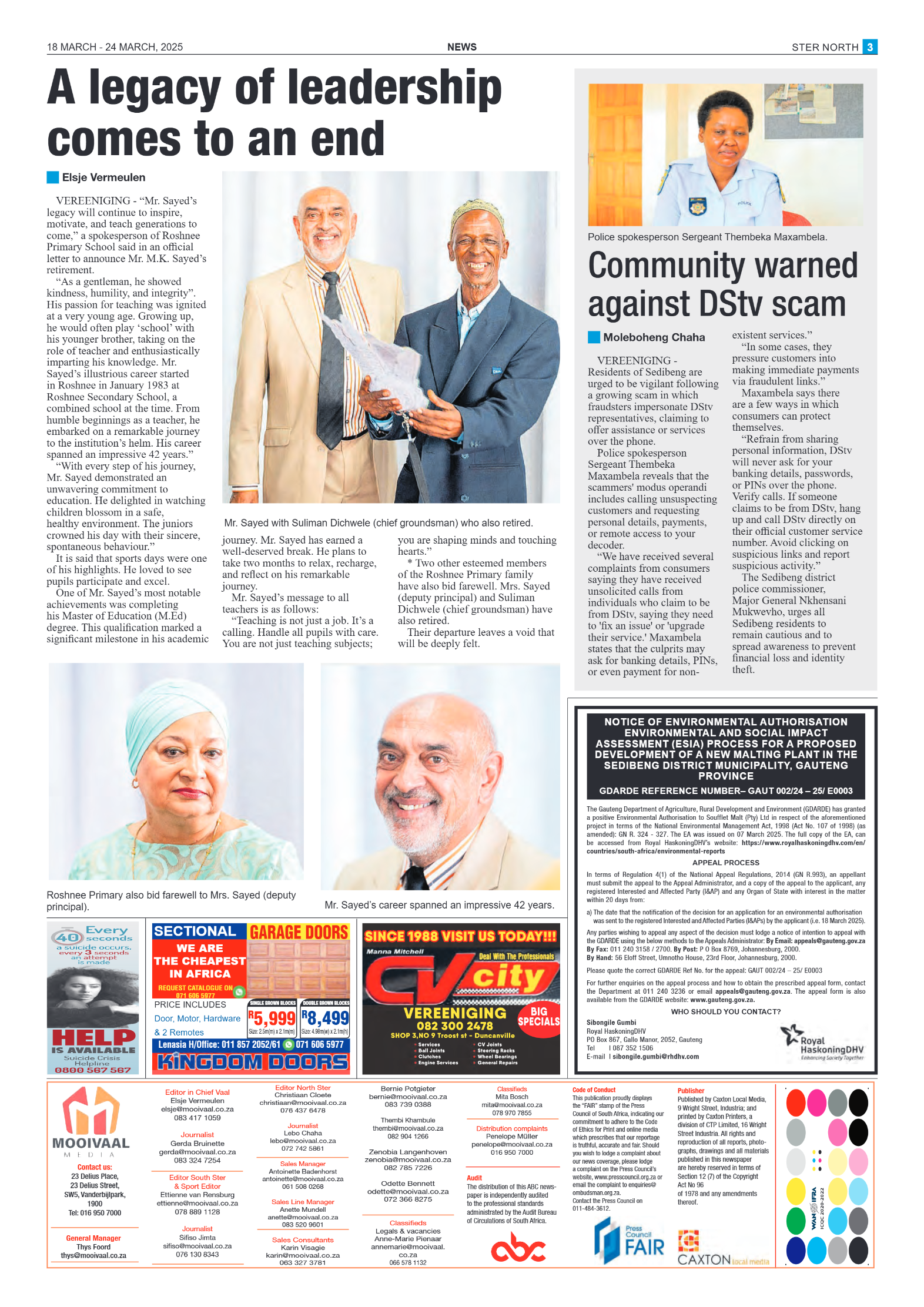 STER NORTH 18 MARCH – 24 MARCH, 2025 page 3