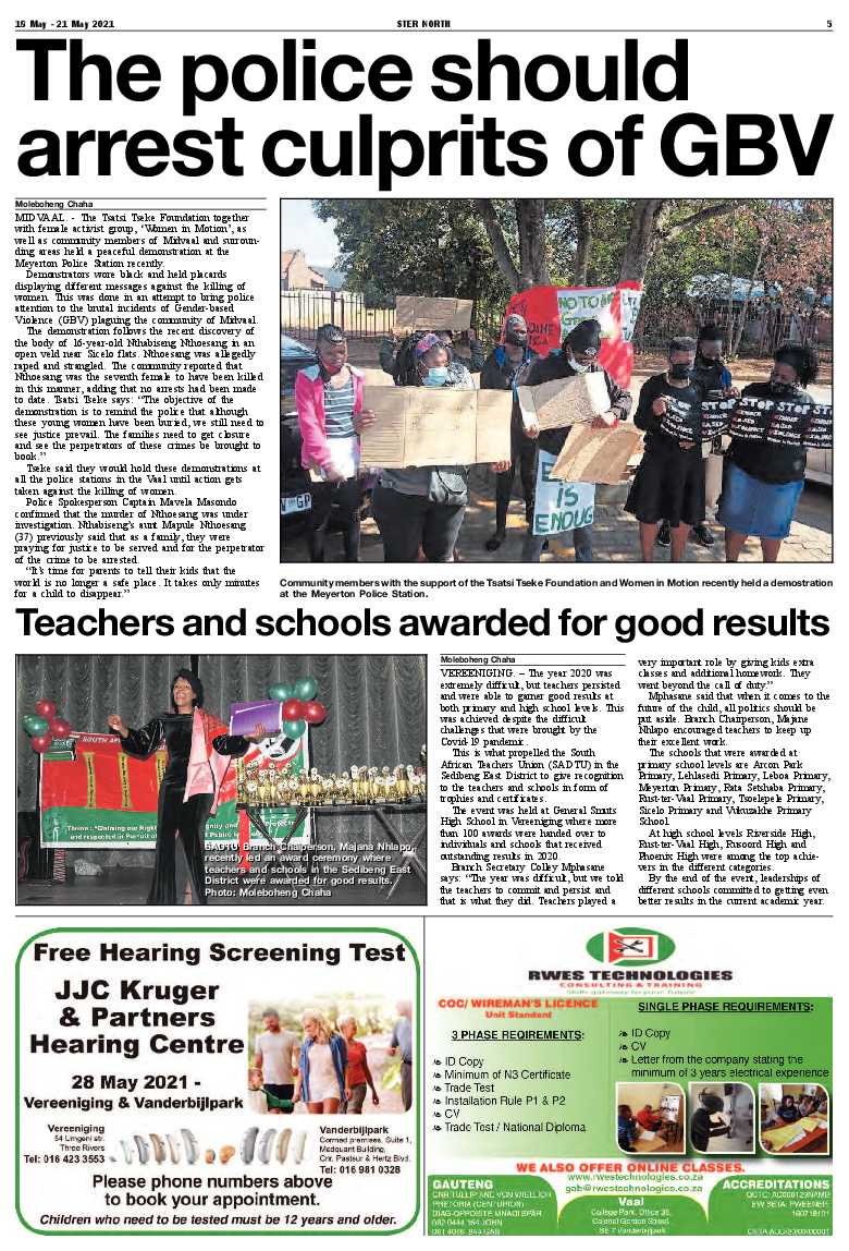 STER NORTH 18 May – 21 May 2021 page 5
