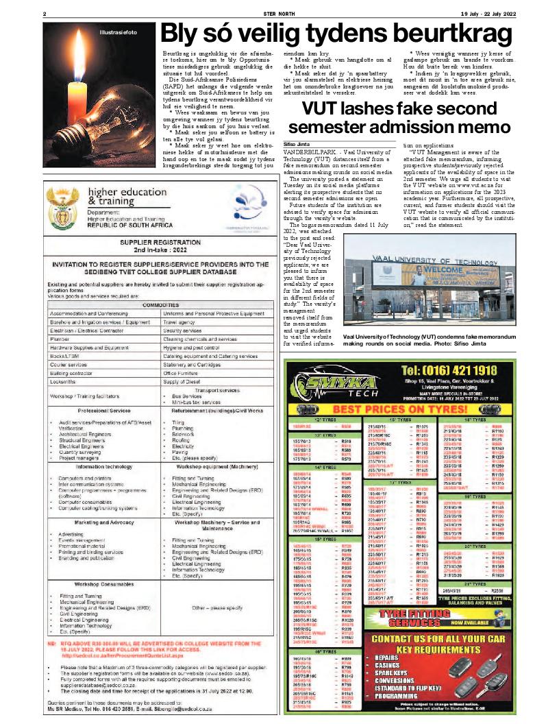 STER NORTH 19 July – 22 July 2022 page 2