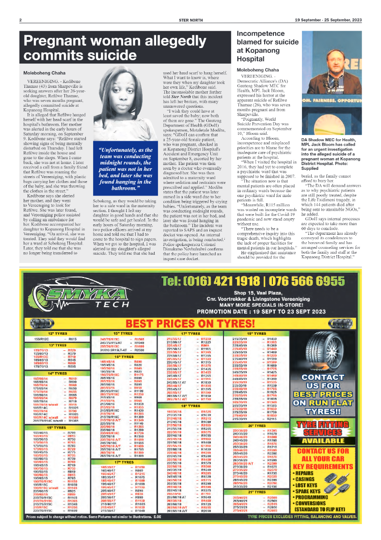 STER NORTH 19 September – 25 September, 2023 page 2